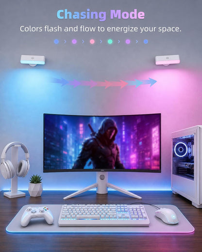 EZVALO Wireless RGB Light Bars, Rechargeable LED Mood Lights with Remote