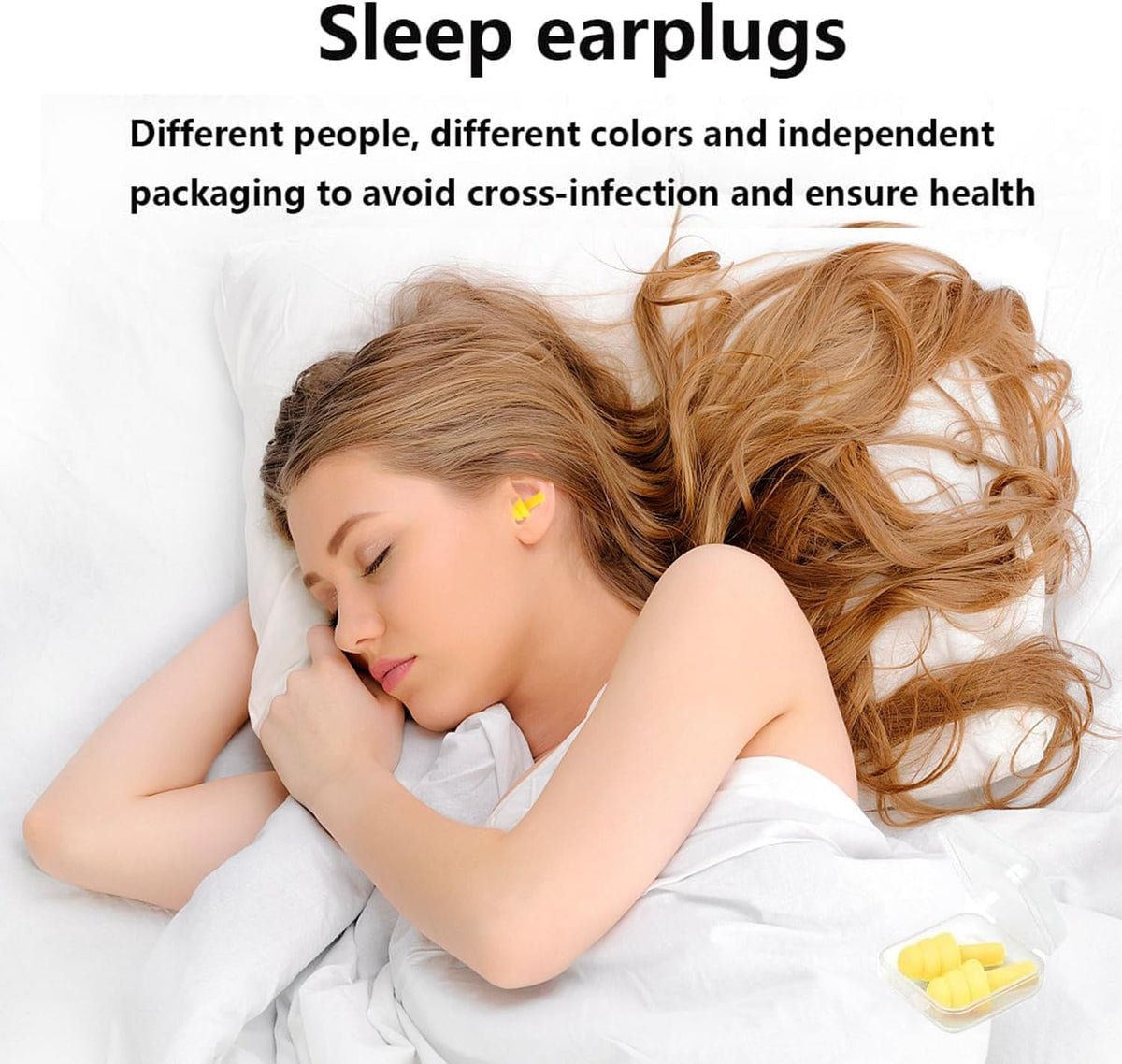 Earplugs for Sleeping Noise Cancelling, 8Pairs Reusable Ear Plugs