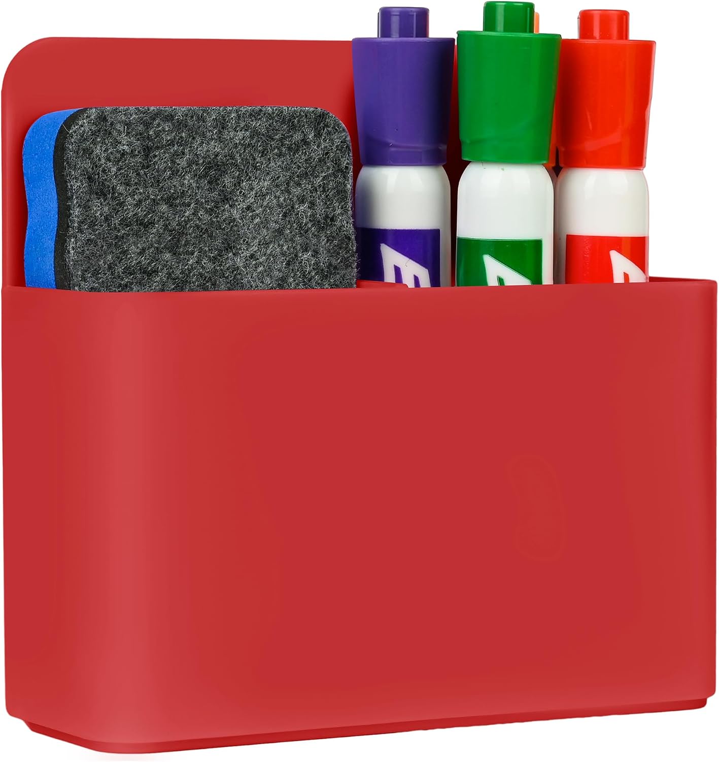 Magnetic Dry Erase Marker Holder - Multi-Surface Pen & Marker Holder for Fridge, Whiteboard, Locker - School, Office, Home - 1 Pack, Black