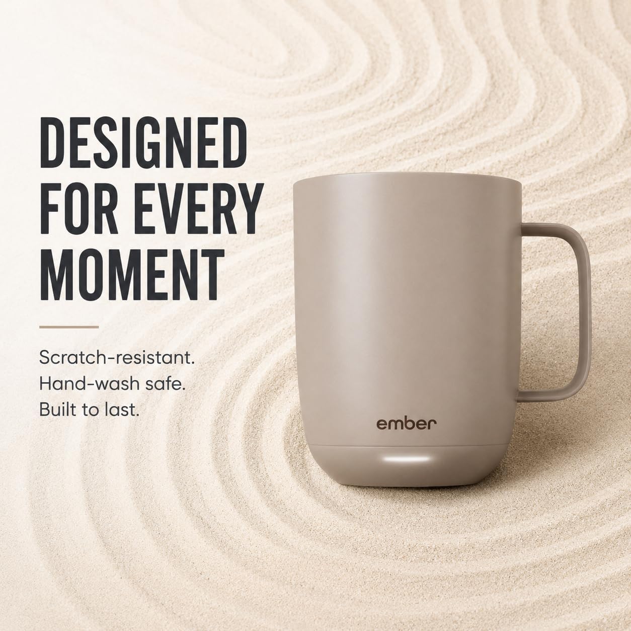 Ember Temperature Control 14oz Smart Mug 2, App-Controlled and Rechargeable Heated Coffee Cup Warmer with Intelligent LED Display, Sage Green.