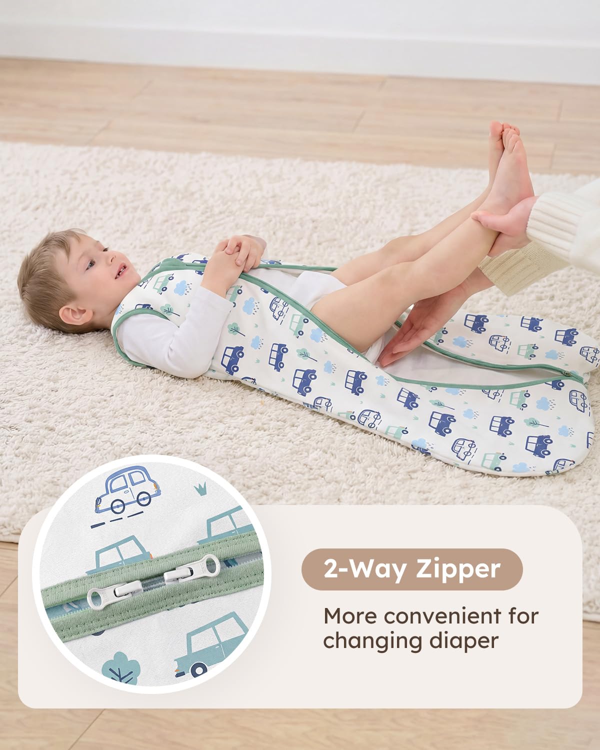 Yoofoss Baby Sleep Sack 0-6 Months Wearable Blanket for Babies 100% Organic Cotton 2-Way Zipper TOG 0.5 Toddler Sleeping Sack 3 Pack, Sleep Sacks