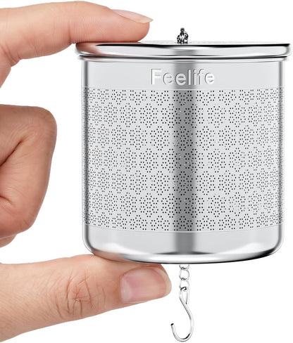 Large Snowflake Stainless Steel Tea Infuser for Loose Leaf Tea Ball | 2” x 2.8” Ultra-Fine Mesh Tea Strainer & Spice Ball for Cooking, Loose Leaf Tea Steeper for Cup Mug Teapot Pitcher Bottle