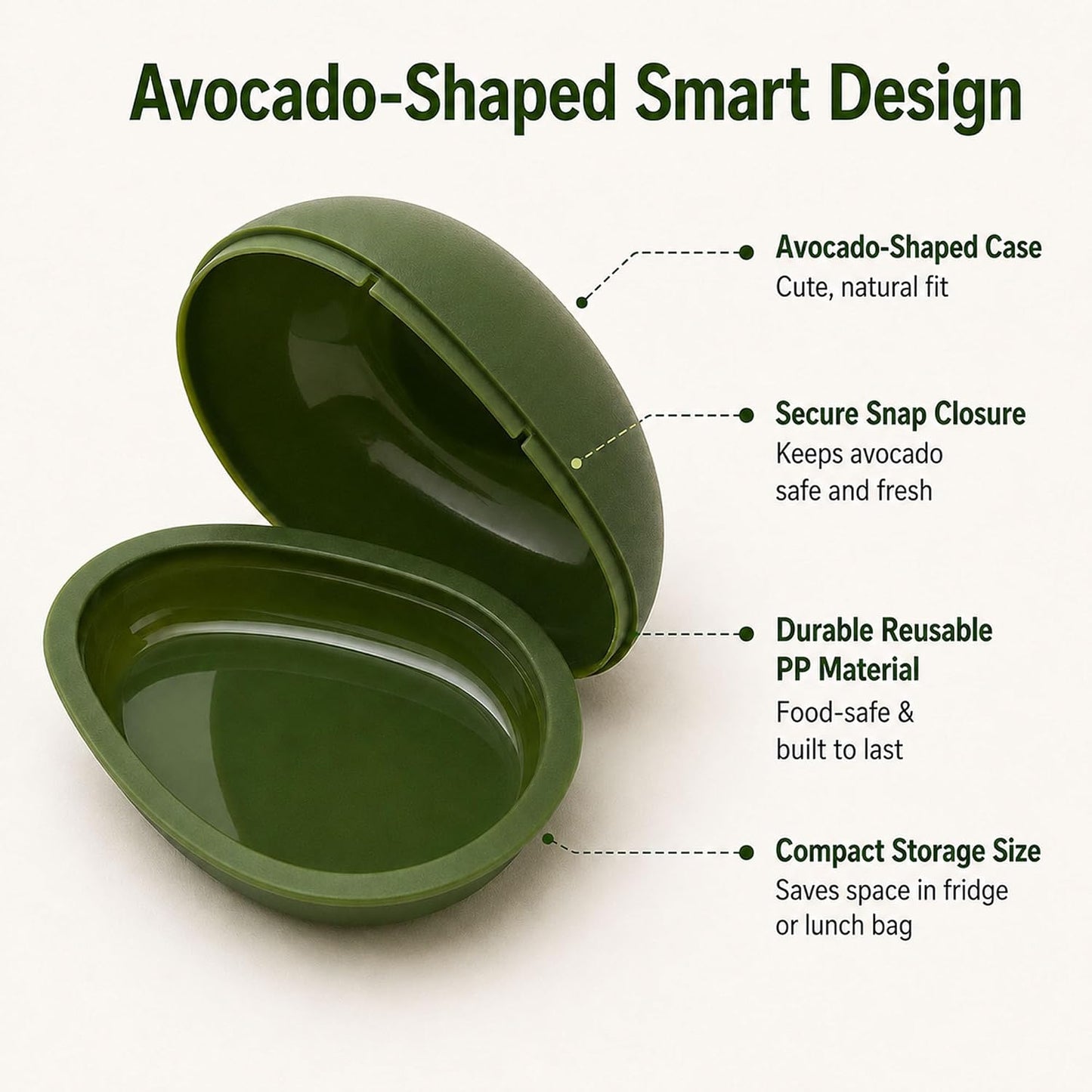 Avocado Keeper Saver Avocado Storage Containers With Lid | Onion Avocado Tomato Saver Fruit vegetable Holder Storage (Avocado Holder)