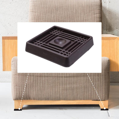 Semetall 1.5 Inch Rubber Caster Cups 8 Pack Black | Non Slip Furniture Coasters Floor Protectors for Bed Couch Table Chair