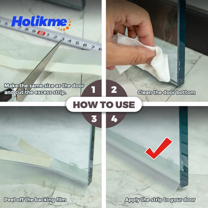 Holikme Weather Stripping Door Seal, Shower Door Seal Strip,1.8" W-33Feet | Flexible Door Seal, Seals Gaps up to 1.2", Helps Reduce Air Leaks & Dust, For Doors & Windows