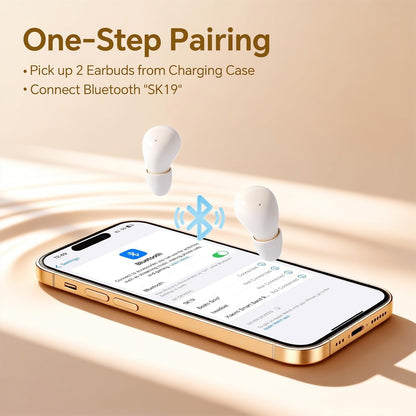 Smallest Invisible Mini Earbuds Wireless Bluetooth Low Profile Micro Tiny | Discreet Hidden Earbuds for Work, Small Headphones, Invisible Sleep Wireless Earphone IPX5 Waterproof for Small Ear Canals