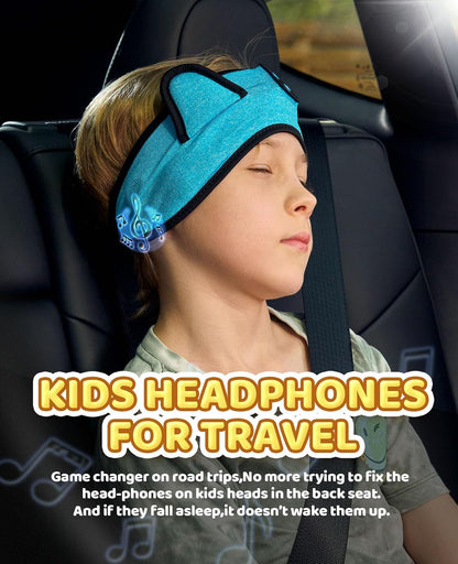 KIDSBAND Kids Bluetooth Headphones, Sleep Headband [Wireless & Wired Playback 2in1] Foldable Headphones for School/Travel/Tablet/Sleep