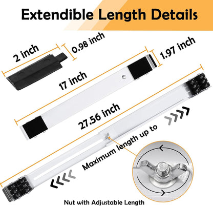 Extendable Furniture Appliances Rollers, Mover Tools for Moving, Black | 24 Roller & Brake Equipment for Heavy Washing Machine Refrigerator for Mobile Wheels Strong Base Stand Hold Up to 660 lb