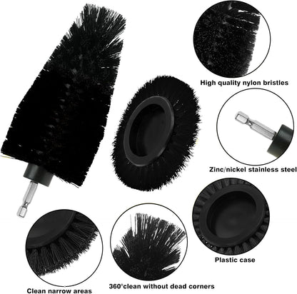 8 Pcs Drill Brush Attachment Set - Power Scrub Brush Kit | Brush Drill with Extend Long Attachmen - All Purpose Household Cleaning Brushes for Car, Grout, Floor, Tub, Bathroom