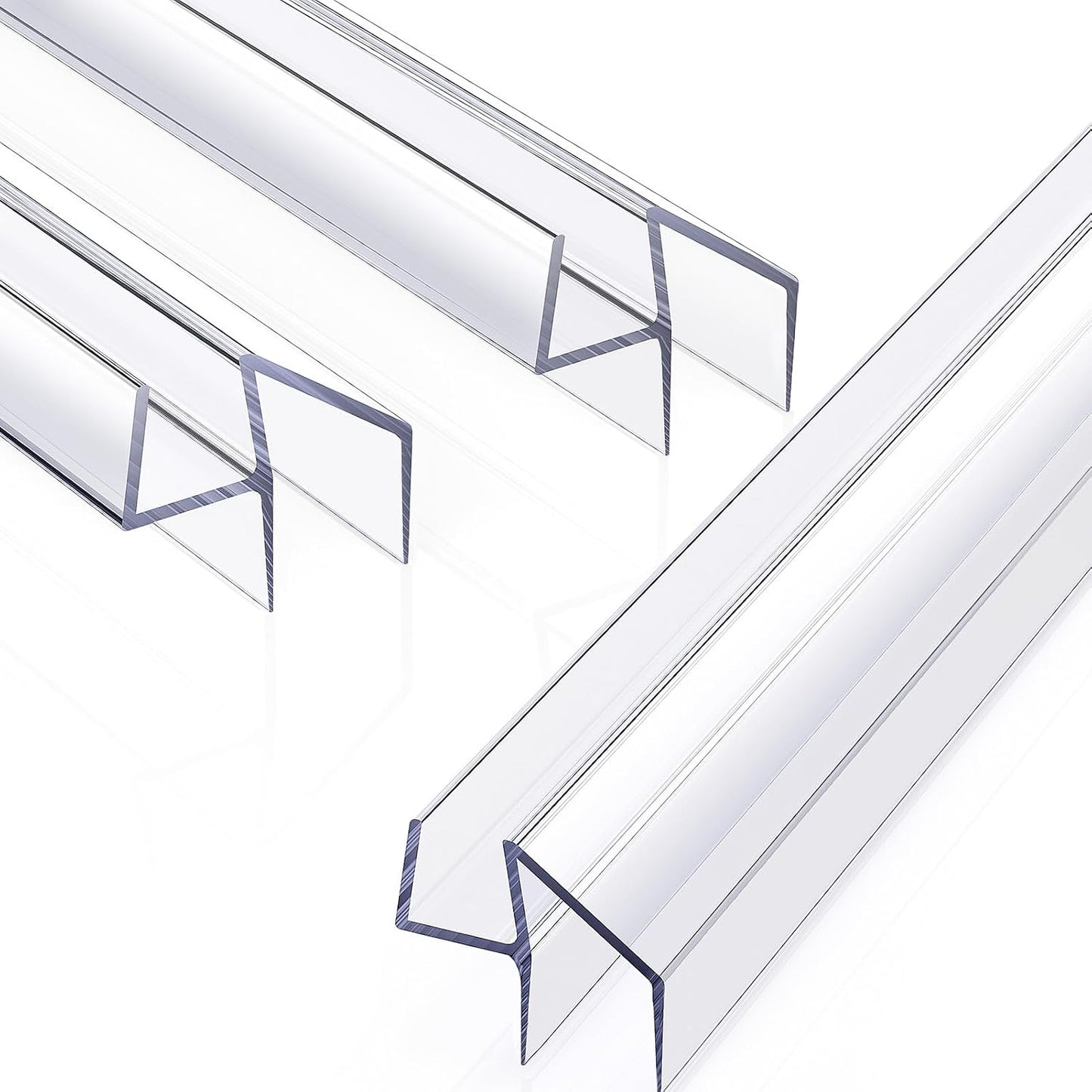Yecaye 3-Pack 3/8" x 36" Shower Door Bottom Seal Strip, Shower Door Sweep | Shower Door Sweep for 3/8'' Glass, 36in Frameless Glass Shower Door Seal Strip Stop Shower Leaks and Create a Water Barrier