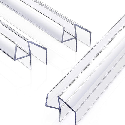 Yecaye 3-Pack 3/8" x 36" Shower Door Bottom Seal Strip, Shower Door Sweep | Shower Door Sweep for 3/8'' Glass, 36in Frameless Glass Shower Door Seal Strip Stop Shower Leaks and Create a Water Barrier
