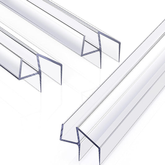Yecaye 3-Pack 3/8" x 36" Shower Door Bottom Seal Strip, Shower Door Sweep | Shower Door Sweep for 3/8'' Glass, 36in Frameless Glass Shower Door Seal Strip Stop Shower Leaks and Create a Water Barrier