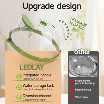 10" Microwave Splatter Cover with Water Steamer, Microwave Cover for Food, Dome Splatter Guard with Hanging Hole, Easy Clean & Space Saving Hanging Design, Grey