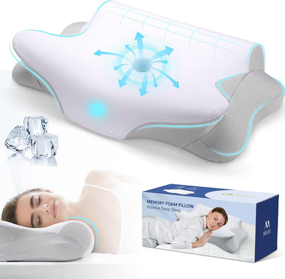 Cervical Neck Pillow for Pain Relief, Butterfly Shape, 24x15 Inch