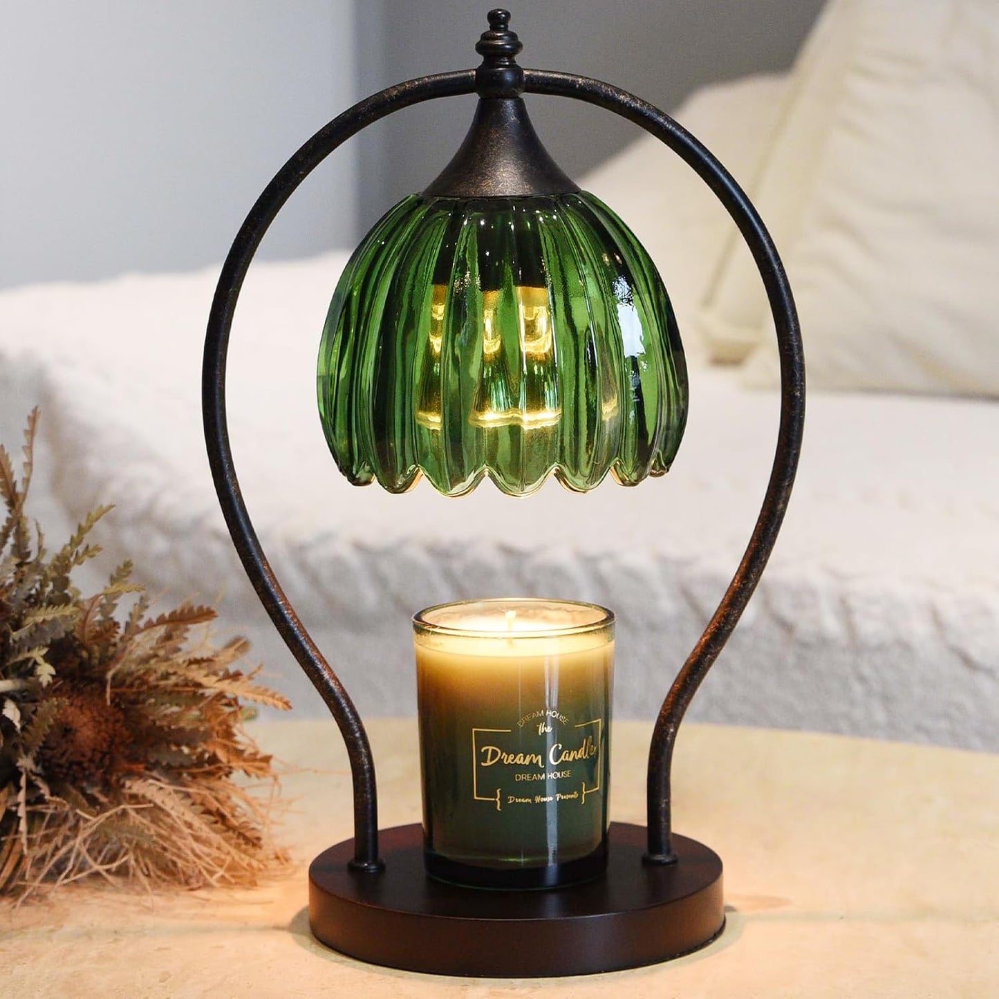 GOODBUY Candle Warmer Lamp with Timer Dimmable: Electric Candle Warmer Birthday Gifts for Women Mom - Candle Lamp Warmer House Warming Gifts New Home Decor - Wax Warmer for Jar Candles with 2 Bulbs