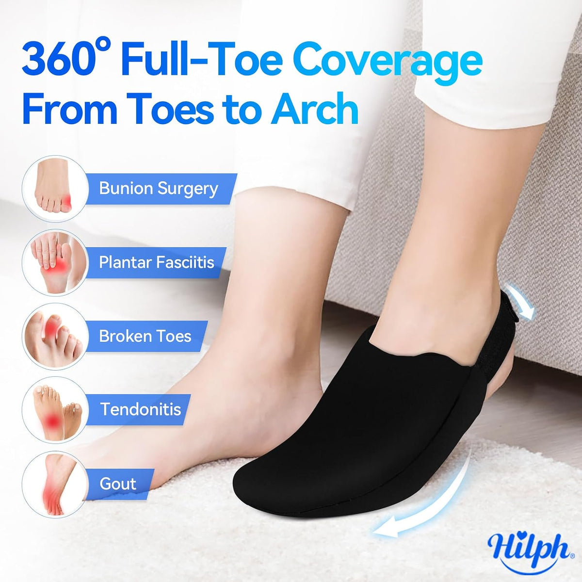 Hilph Foot Toes Ice Pack Wrap for Broken Toes & Bunion Surgery Recovery