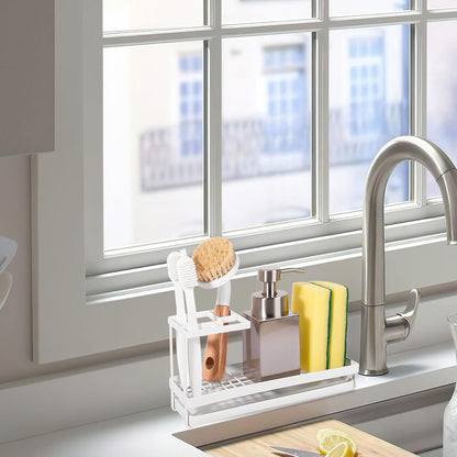 Toothbrush Holders Toothpaste Organizer Bathroom Accessories, Matte Black | Carbon Steel, 4 Slots, Removable Drip Tray, Easy to Clean, Electric Toothbrush Storage, for Countertop, Shower, Sink