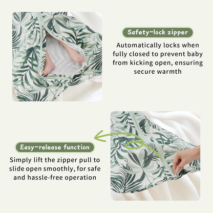 Baby Sleep Sack 0-6 Months, 100% Cotton Wearable Blanket, 0.5 Tog, 3 Pack