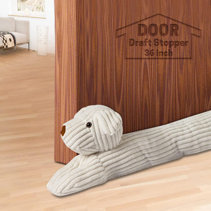 SWISSELITE 36 Inch Under Door Stopper, Decorative Door Noise Blocker | Weighted 3.2 Pounds Animal Air Draft Stopper Soundproof Energy Saver for Door & Window