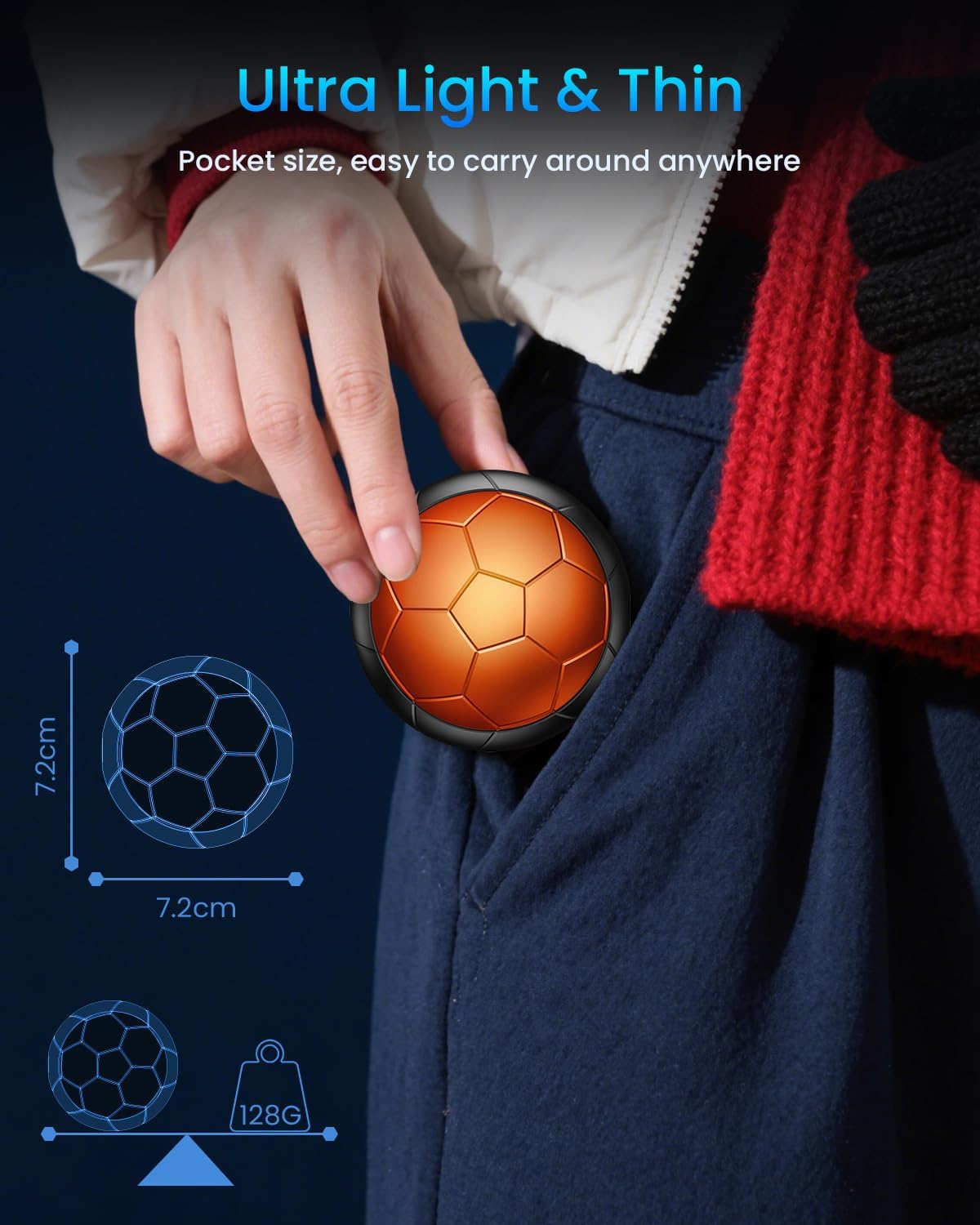 AJVV Hand Warmers Rechargeable 2 Pack丨Electric Hand Warmer, Up to 24hrs & 3s Fast Heating, Magnetic Portable Handwarmers, for Men, Kids, Raynauds, Hunting, Ski