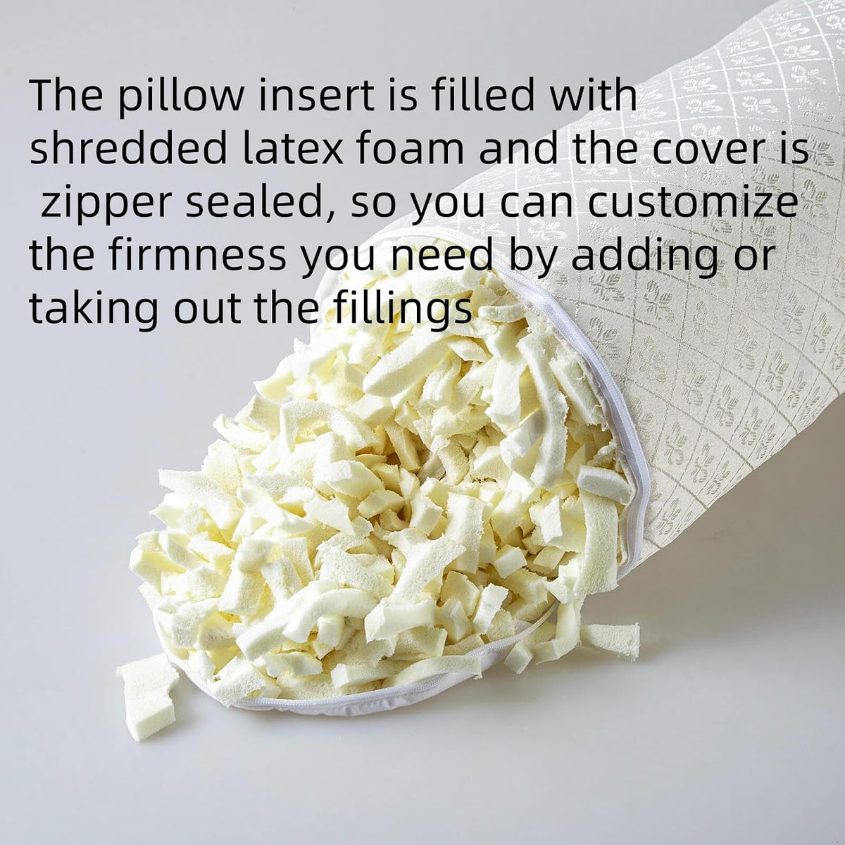 Kingnex Cylinder Bolster Roll Pillow for Sleeping on Back or Side 20x8