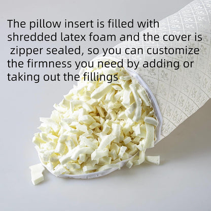 Kingnex Cylinder Bolster Roll Pillow for Sleeping on Back or Side 20x8