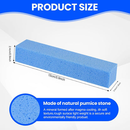 Riuja 6 Pack Pumice Stone Toilet Bowl Cleaner, Pumice Stone for Cleaning | Scouring Stick Removes Hard Water Ring & Rust Stain, Easy to Shape Powerfully Cleans Toilets, Ceramic, Grill, Tub, Pool, Sink