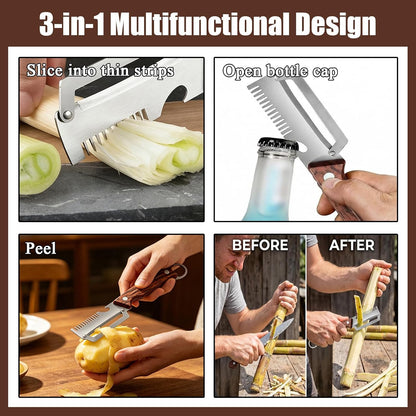 Vegetable Peeler - Multifunctional Vegetable Peeler With Wooden Handle