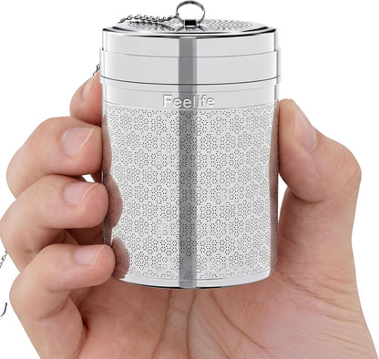 Large Snowflake Stainless Steel Tea Infuser for Loose Leaf Tea Ball | 2” x 2.8” Ultra-Fine Mesh Tea Strainer & Spice Ball for Cooking, Loose Leaf Tea Steeper for Cup Mug Teapot Pitcher Bottle
