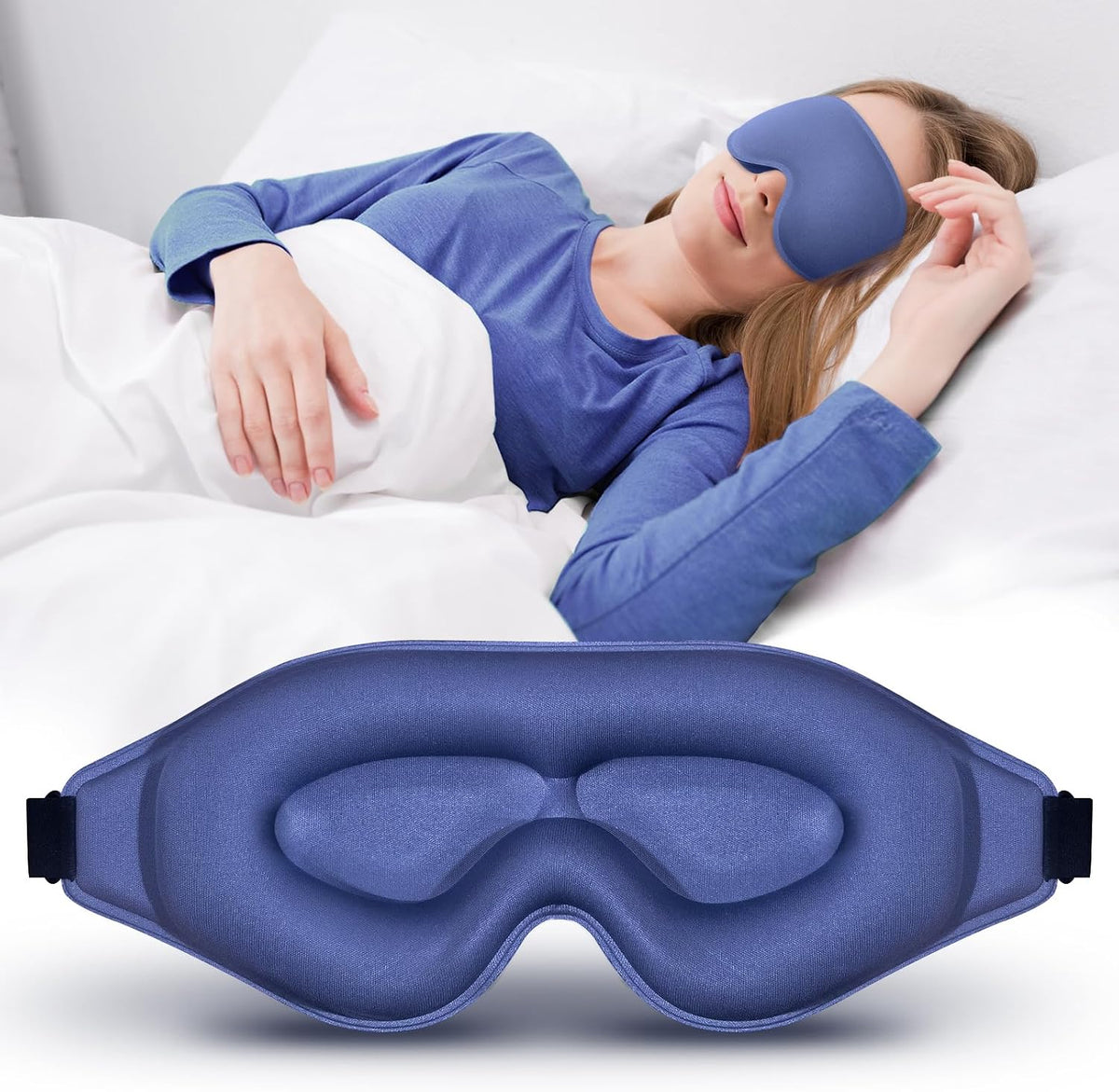 3D Advanced Eye Mask for Sleeping, Ultra Delicate Soft Skin Friendly Eye mask,100% Blackout Sleep Eye Mask for Sleep, Eyelash Extension Sleep mask, Sleeping Eye Masks for Men and Women