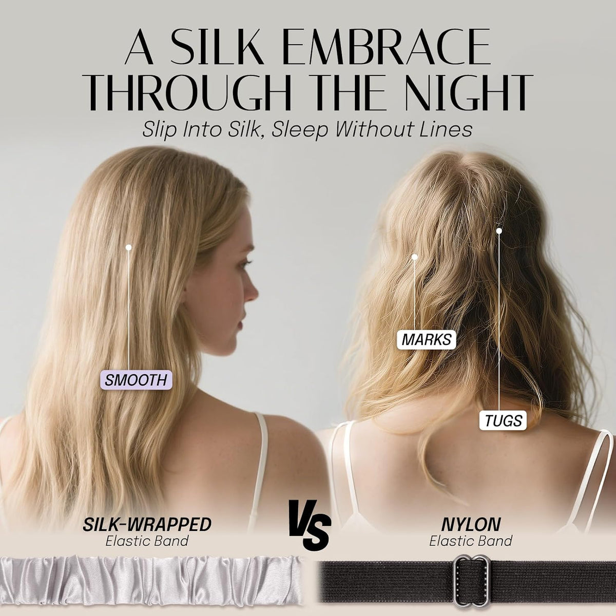 OLESILK 100% Mulberry Silk Sleep Mask for Women - Zero-Pressure Blackout