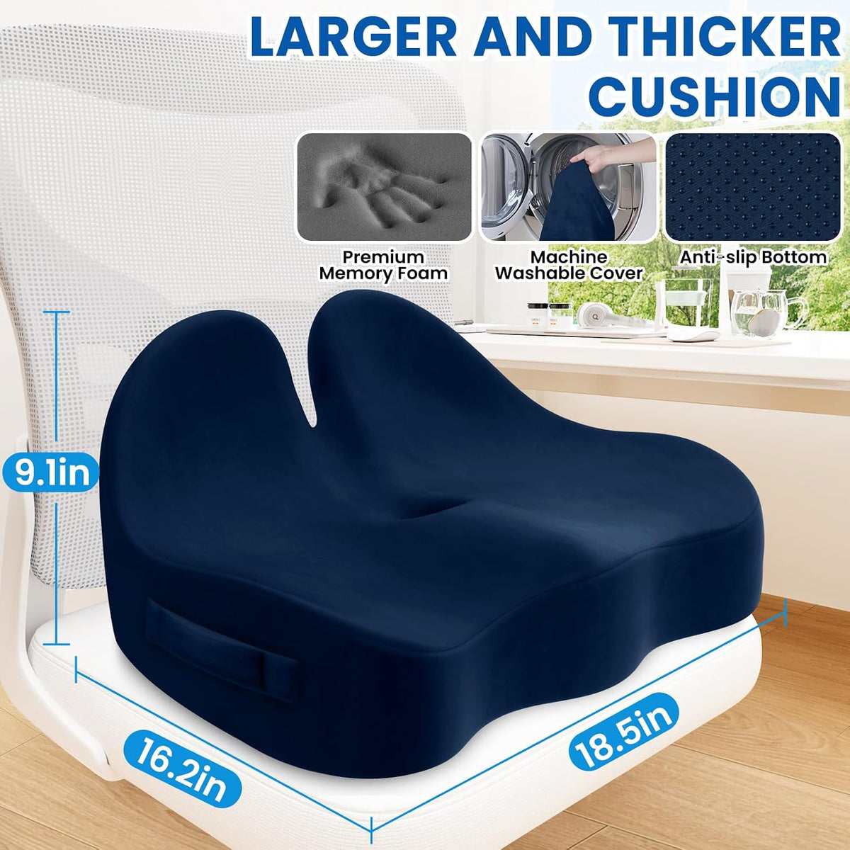 Seat Cushion, Chair Cushions, Memory Foam Office Chair Cushion