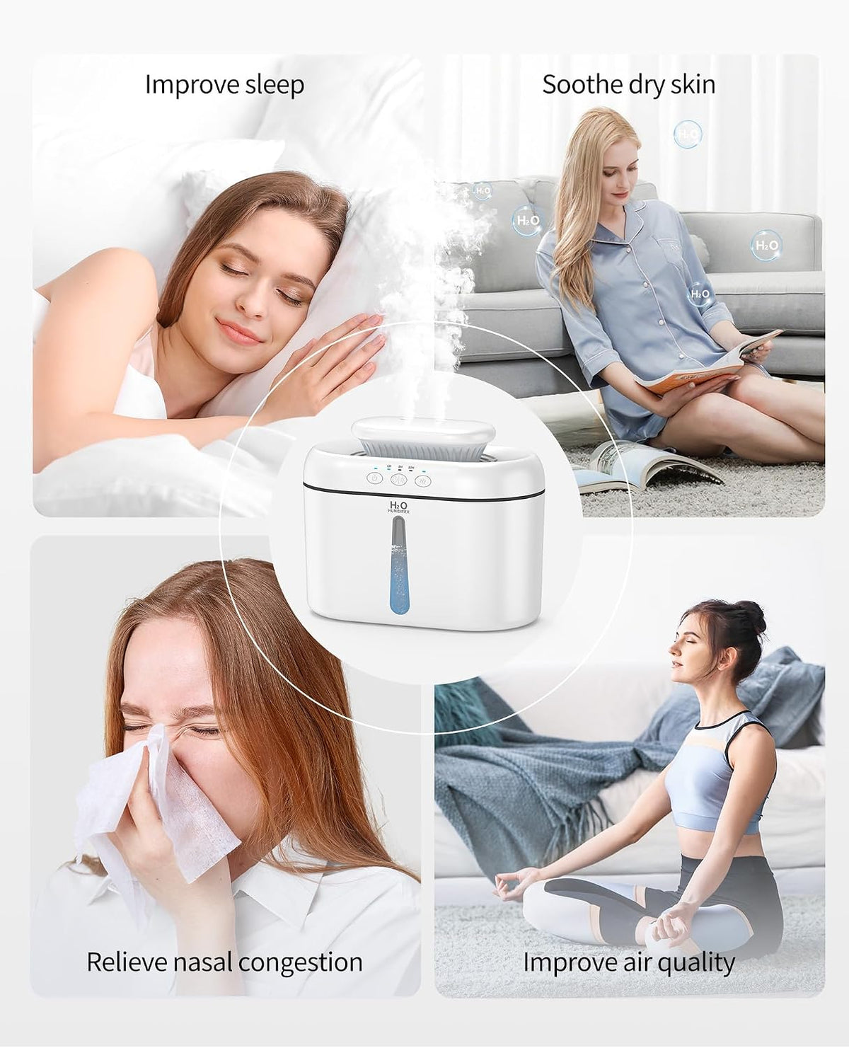 SZO Plant Humidifier Indoor, 2.5L Humidifiers for Bedroom