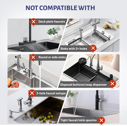 Stone Faucet Mat for Kitchen Sink, Faucet Mat Fast Drying Diatomite | Sink Splash Guard Water Absorbing Stone Tray for Sink, Counter Protector Matt for Kitchen & Bathroom