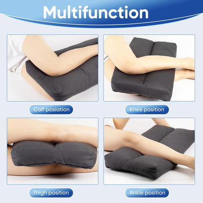 MINUPWELL Knee Pillow for Side Sleepers - Between Leg & Under Knee Pillow for Back Sleepers - Leg Pillow with 850G 7D Alternative for Relieving Leg, Back, and Knee Pain - 100% Cotton Fabric - White