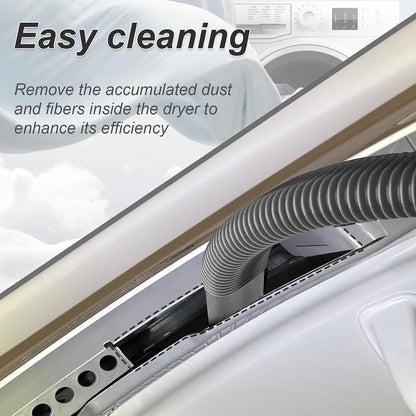 Dryer Vent Cleaner Universal Vacuum Hose Attachment | Universal Connector, Slim Hose, Lint Removal, Tight Spaces, Dryer Vent Furniture Crevices