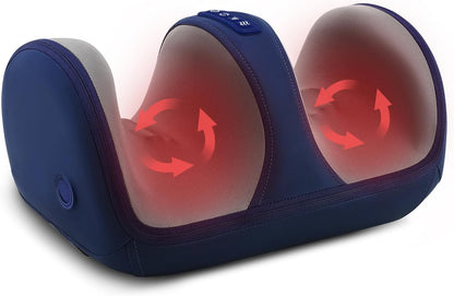 Shiatsu Foot Massager, Foot and Calf Massager with Heat, Black | 3 Intensity Levels, Heating, Auto Shut Off, for Feet, Calves, Arms and Ankles, for Plantar Fasciitis, Pain Relief