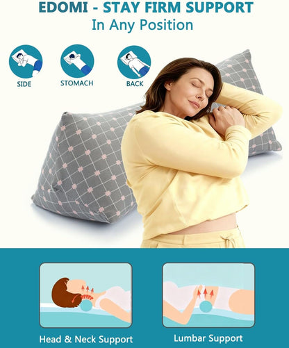 Buckwheat Cervical Neck Roll Pillow, Adjustable Firm Support for Neck Pain Relief, 15.7x6 Inch Buckwheat Hull Pillow for Back Side Sleepers
