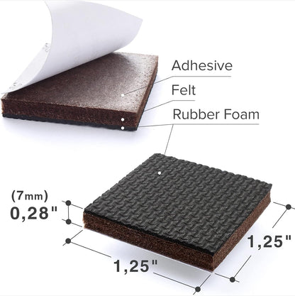 X-PROTECTOR Non Slip Furniture Pads – 24 pcs Premium Furniture Grippers 2"! | Best Self Adhesive Rubber Feet Furniture Feet – Ideal Non Skid Furniture Pad Floor Protectors – Keep Furniture in Place!