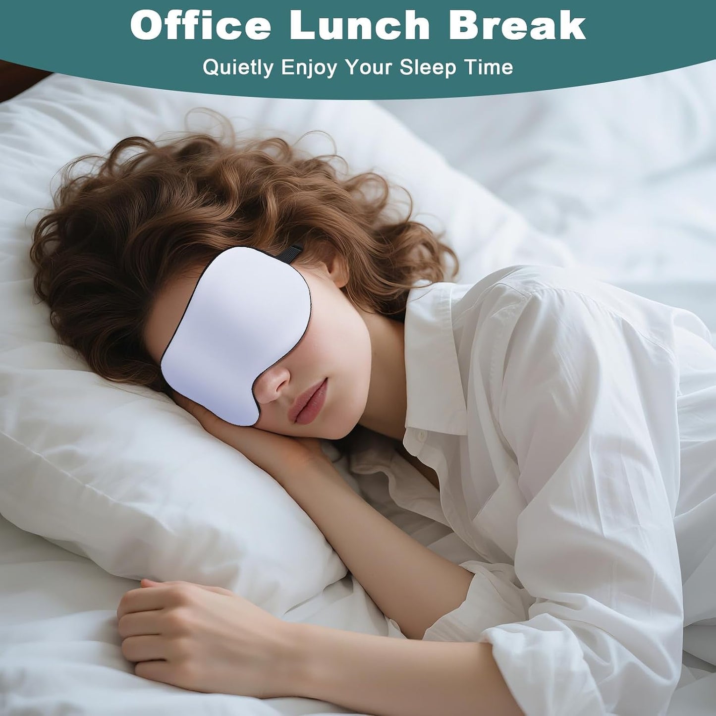 Sleep Mask for Side Sleeper Women Men, Eye Mask for Sleeping Light Blocking, 3D Contoured Cup Sleeping Mask, Soft Breathable Sleep Eye Mask with Adjustable Elastic Strap for Travel (Pastel Blue)