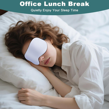 Sleep Mask for Side Sleeper Women Men, Eye Mask for Sleeping Light Blocking, 3D Contoured Cup Sleeping Mask, Soft Breathable Sleep Eye Mask with Adjustable Elastic Strap for Travel (Pastel Blue)