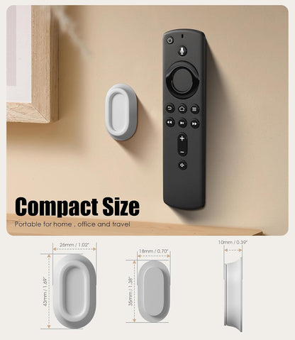 Magnetic Remote Control Holder Wall Mount for TV/Fan, 5Pack-Black | No Drill Self-Adhesive TV Remote Holder for Bed, Silicone Remote Caddy, Bedside Organizer, RV Accessories