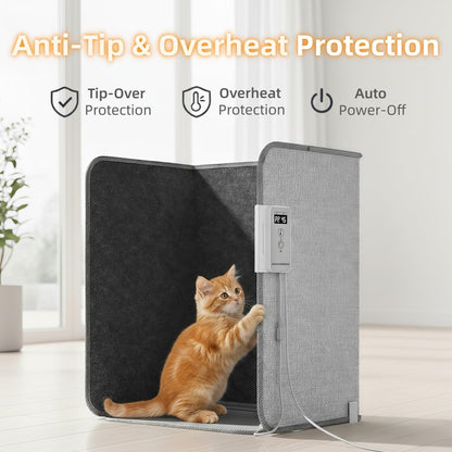 Under Desk Heater, 195W Energy-Saving Foot Warmer with Heating Pad for Feet, Electric Foot Warmer Under Desk 5 Heat Levels, 2 to 8H Timer Quiet Fanless Foot Heater for Office Home Dorm Chochoyah