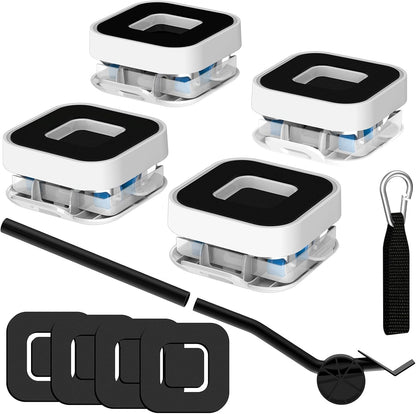New Upgrade Furniture Sliders: Furniture Movers with Wheels & Groove | Furniture Dolly with 360° Rotatable Wheels - Appliance Roller for Moving Heavy Sofa Bed - Load Capacity Up to 750lb