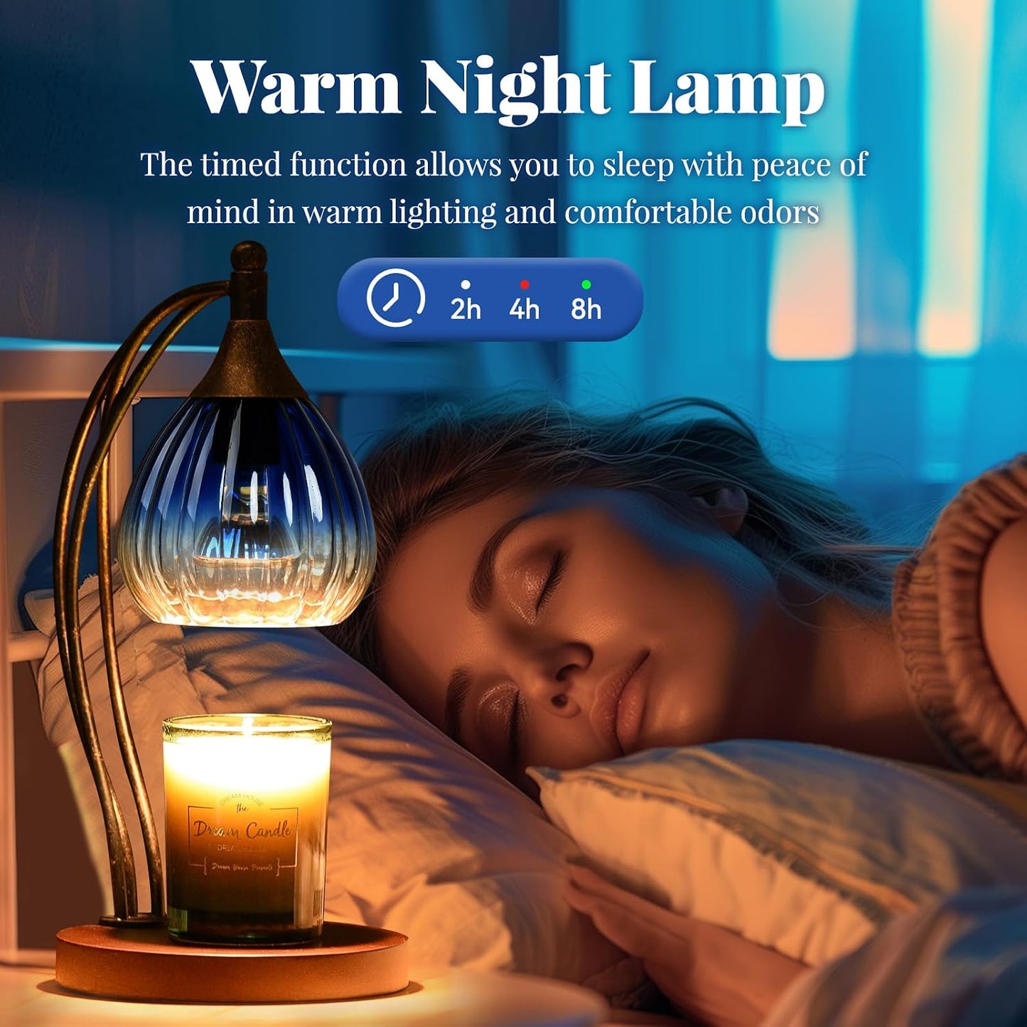 Candle Warmer Lamp with Timer and Dimmer - Electric Melter for Scented Jar Candles - Housewarming, New Home Decor