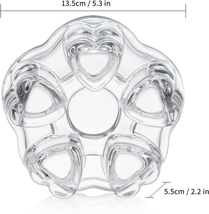 Teapot Warmer, Borosilicate Glass Tea Warmer, Heating Base Tea Warmer 5.3in Dial, Candle Never Flames Out with Tealight Holder