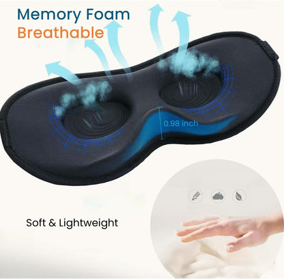 Allfulyun Sleep Mask for Side Sleeper Women Men, 3D Light Blocking Eye Mask,Soft Breathable Eye Shade Cover, Comfortable Night Blindfold,Zero Pressure Sleeping Mask for Travel, Nap, Black