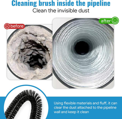 Dryer Lint Vacuum Attachment Compatible with Dyson V15 V12 V11 V10 V8 V7 Gen5 Cordless Vacuum Cleaner, Flexible Dryer Vent Cleaner Kit Lint, The switch lock, so you don't need press the switch tightly