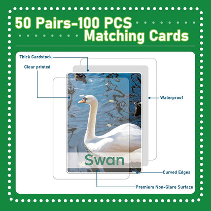 gisgfim 100 PCS Memory Matching Game Famous Paintings Concentration Memory Card for Adults Learning Educational Game A Fun & Fast Artworks Theme Matching Games
