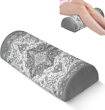 Knee Pillow for Back Sleeping – Half Moon Bolster Pillow for Legs,Under Knee While Sleeping Support, Leg & Back Pain Relief (21.5x9x5 Inches),Machine Washable Cover